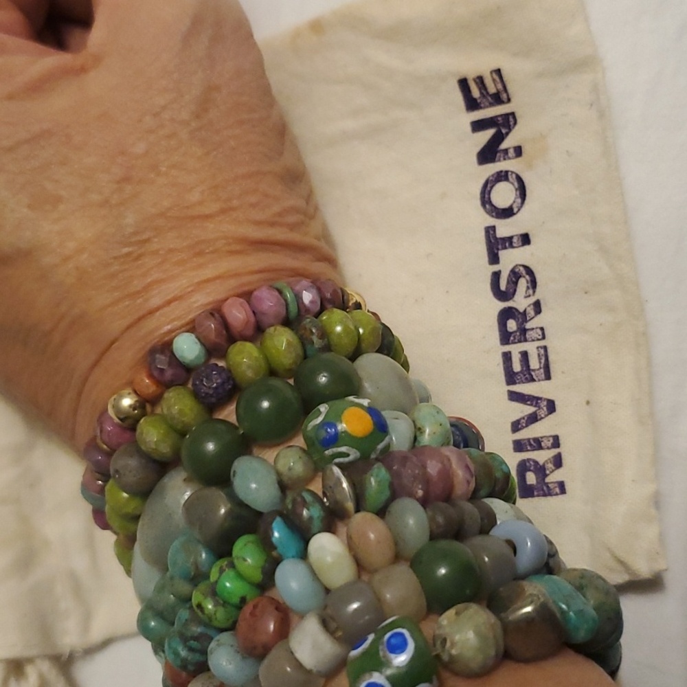 Riverstone Beaded Bracelets (set of 8)